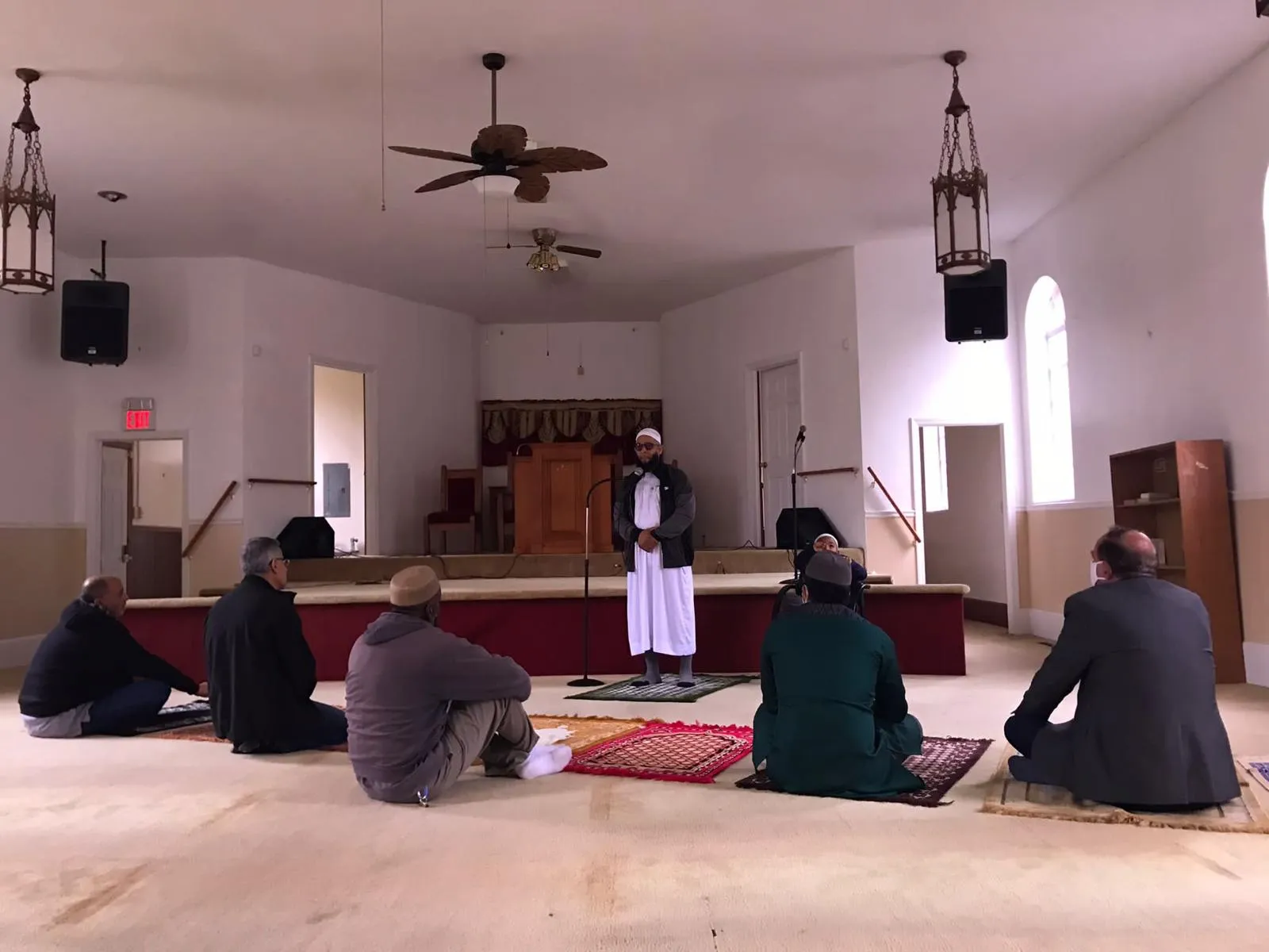 One of the early prayers in the building